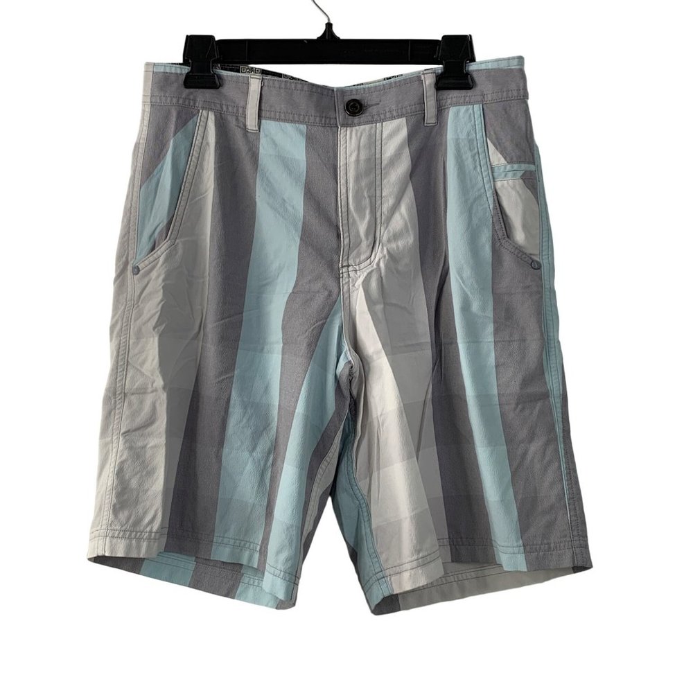 Lululemon Kahuna Golf Blue Stripe 9.5" Inseam Mens Shorts Size 32 GUC 6664